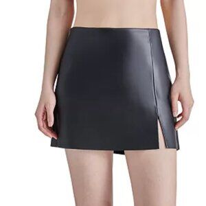 Steve Madden Women's Cam Faux-Leather Slit-Front Skirt